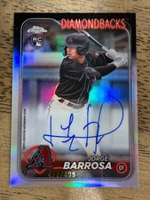 Jorge Barrosa 2024 Topps Chrome Update REFRACTOR RC AUTO /499 #RA-JBO Arizona