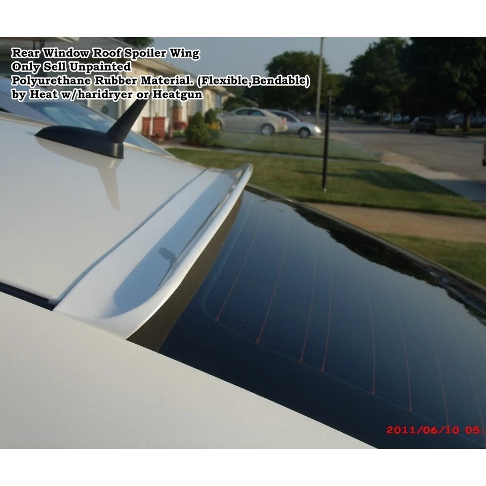 SpX BRS 284R Rear Window Roof Spoiler Wing Fits 2008~2012 Chevrolet Malibu Sedan - Image 2 of 4