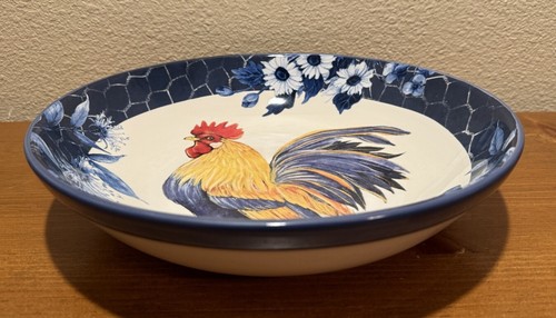 Tazón de gallo de granja, tazón de cerámica extra grande colorido, decoración de gallo - Imagen 7 de 15