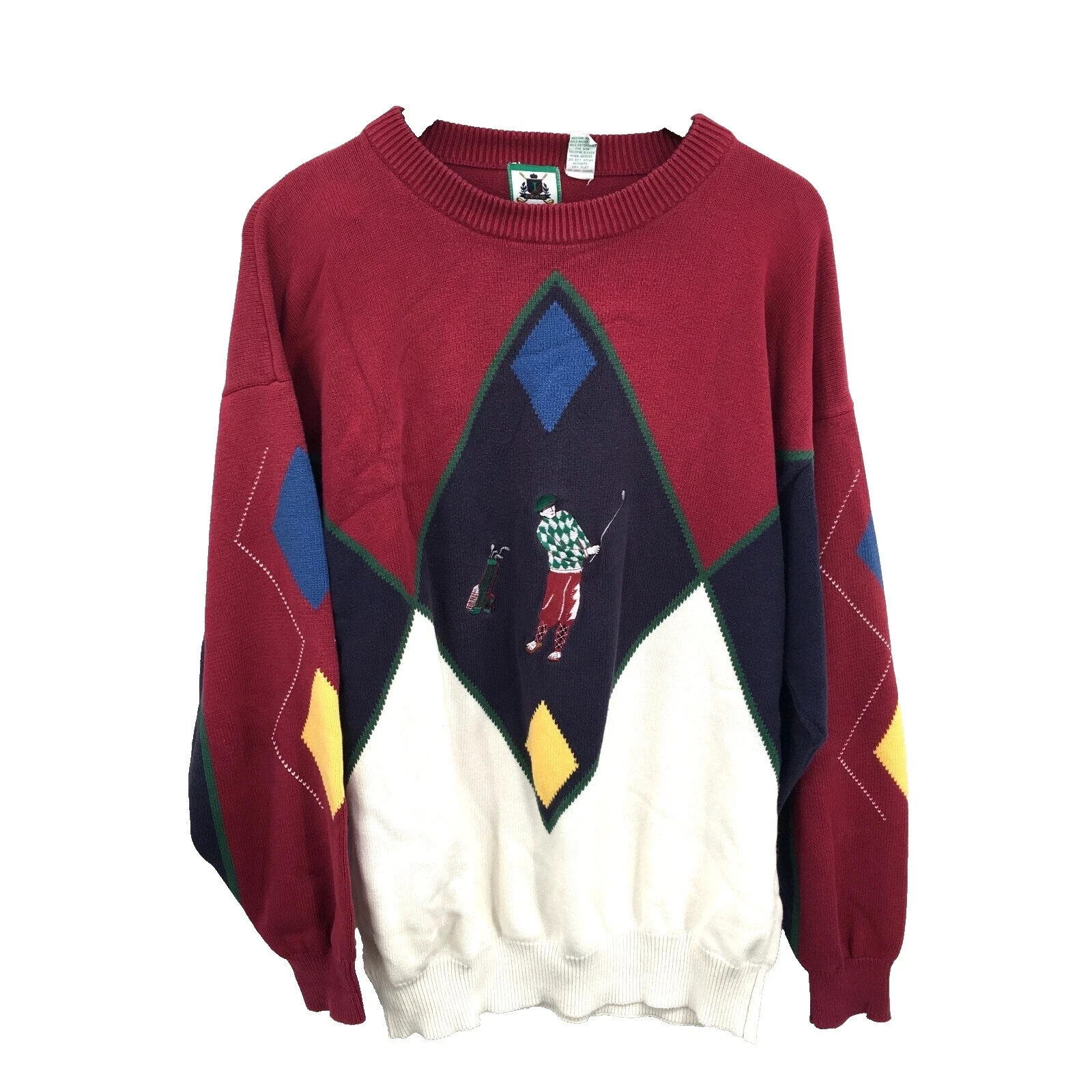 Хлопковые разноцветные винтажные мужские свитера