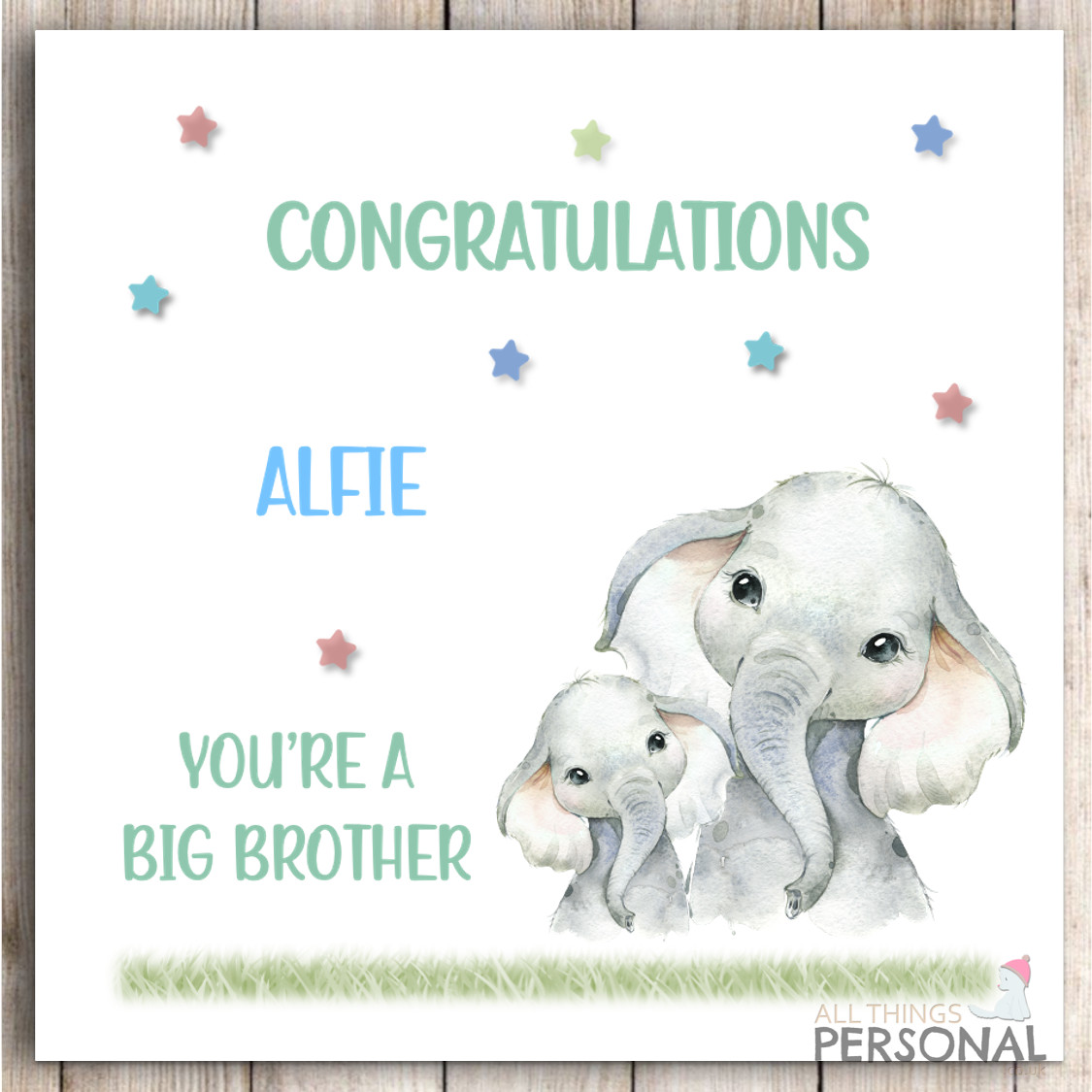 Personalised Congratulations on Becoming A Big Brother You're A Big Brother Card