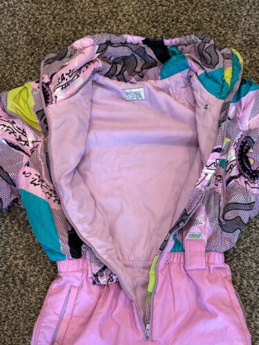 Traje de nieve retro vintage años 90 Etirel para mujer babero de nieve talla 14 *LEER* - Imagen 8 de 22