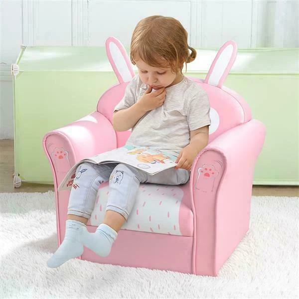 Children s Single Sofa Kids Armrest Cute Series Rabbit Model US