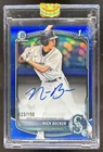 2025 Bowman Draft Nick Becker Chrome Auto Blue Refractor 1st #/150 Mariners