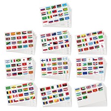 960 Pieces World Flag Stickers 192 Country Flags of The World Mini Flags Pass...