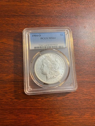 1904-O Morgan Silver Dollar PCGS MS64 Choice Uncirc Key Date Luster - Lot #35