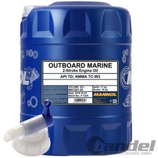 20 LITER 2-TAKT OUTBOARD MARINE ÖL MANNOL MOTORÖL + HAHN MISCHÖL TC-W3