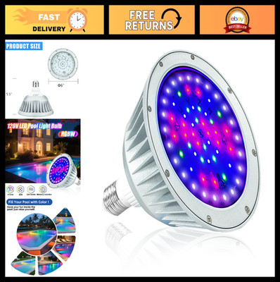 Color Changing LED Pool Light Bulb, 120V 40W Waterproof Replacement for Inground