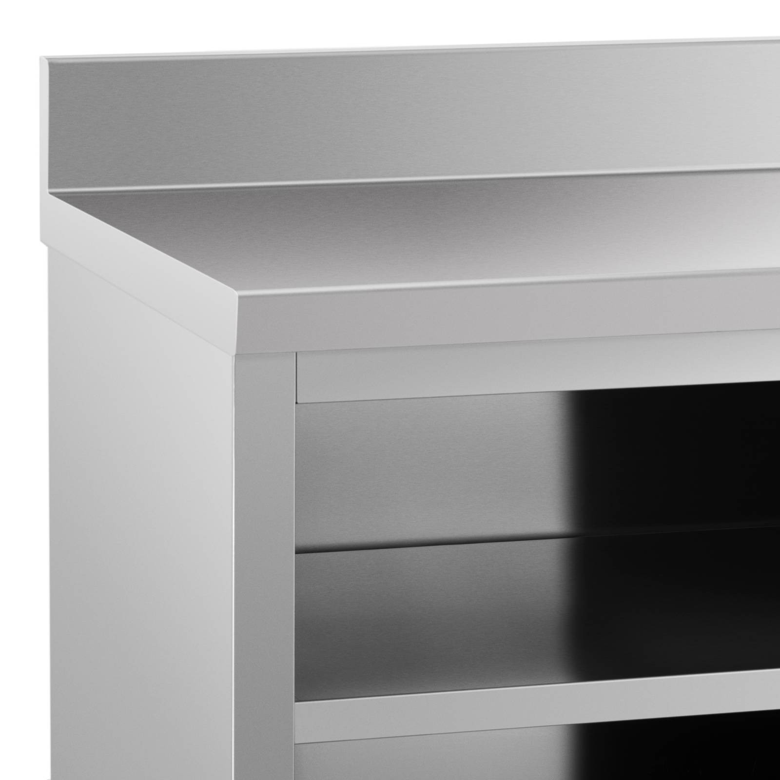 Tavolo Armadiato Gastronomia Acciaio Inox Con Porte Scorrevoli 180 x 60 cm foto 3