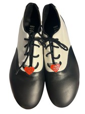 Bloch Women  s Size 8 1/2 Chloe and Maude Black and White Leather Tap Shoes