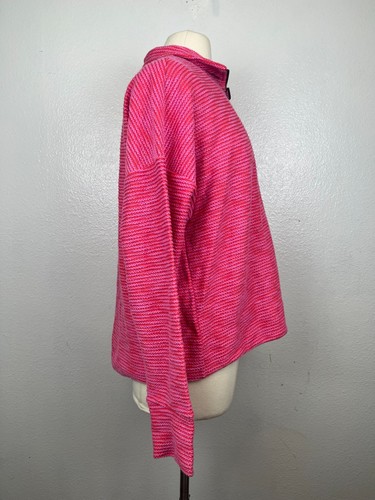 Sweaty Betty Rest Up Struktur Streifen Rosa Half Zip Sweatshirt Pullover Gr. XL - Bild 7 von 10