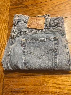 Levi's 550 Blue Denim Jeans Relaxed Fit - 100% Cotton - Men's Size W34 x L30