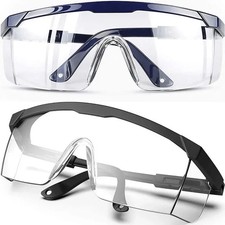2 Pcs Anti Splash Safety Glasses with Anti Fog Polycarbonate Lenses