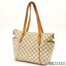 Louis Vuitton Totally PM Damier Azur N51261 borsa a mano tote bag beige grande