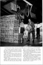 Vintage CARE Package Print from 1949 - Charity Aid Historical Art