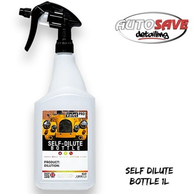 ValetPRO - Selbstverdünnende Flasche | 1 Liter | Leere Flasche | Chemikalienbeständig | Nachfüllung