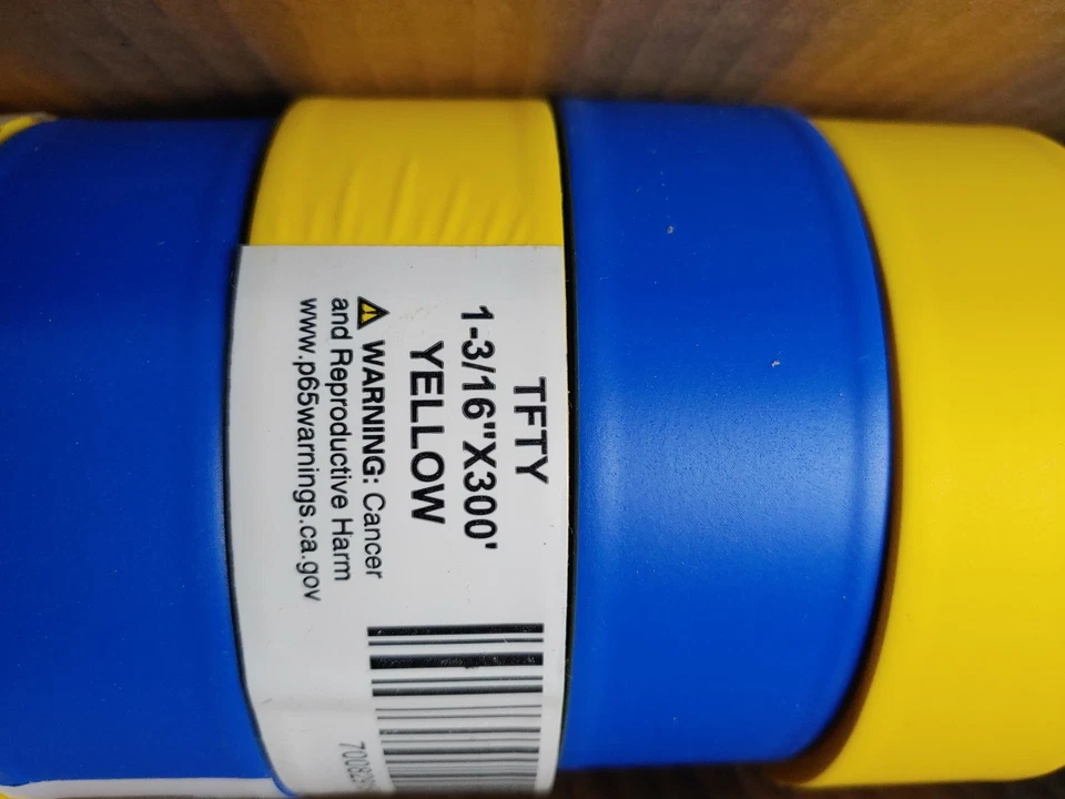 CASE of 12 Presco Taffeta Yellow Roll Flagging Tapes 1-3/16" x 300 Ft TFY - Image 3 of 4