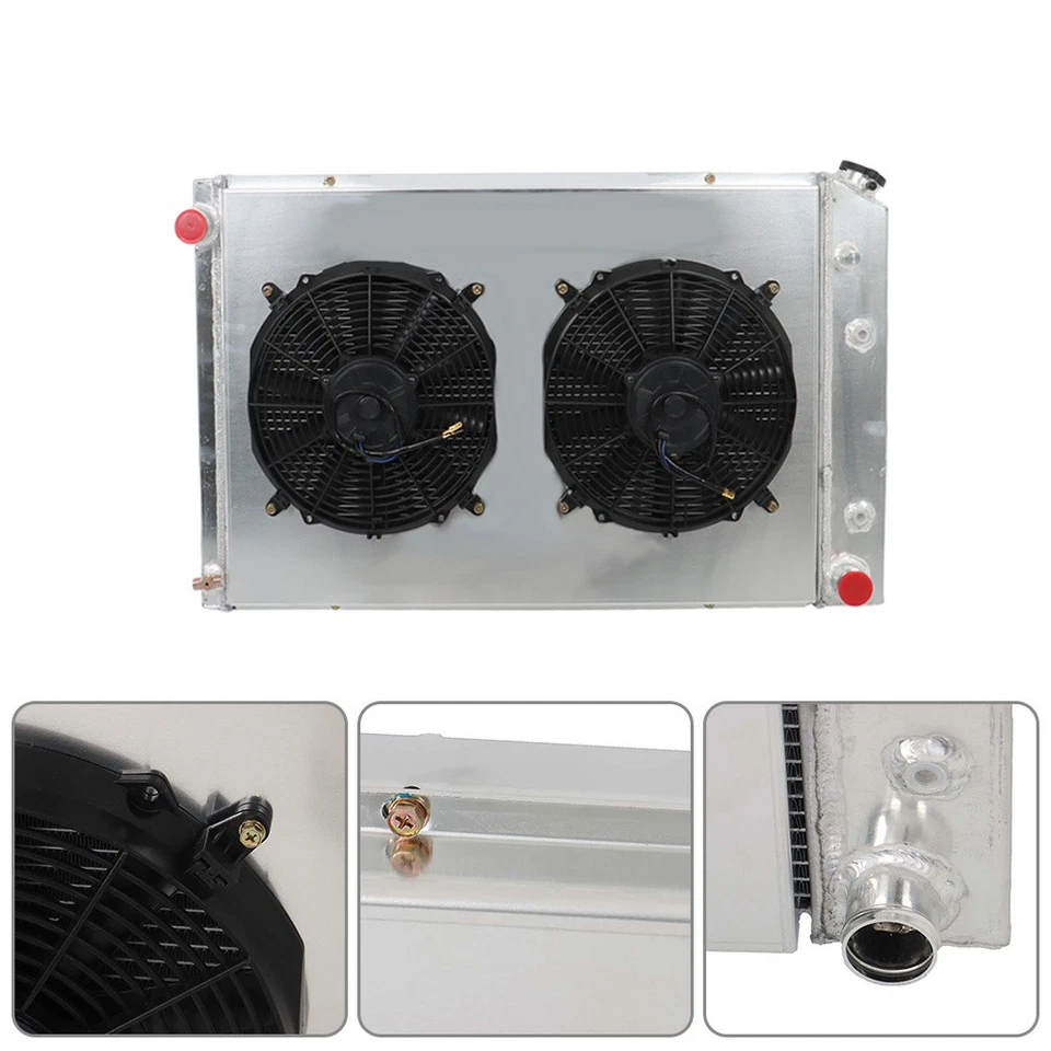 Labwork 4Row Radiator+Shroud Fan 1973-1987 For Chevy C/K C10 C20 C30 K10 K20 Foto 2 de 4