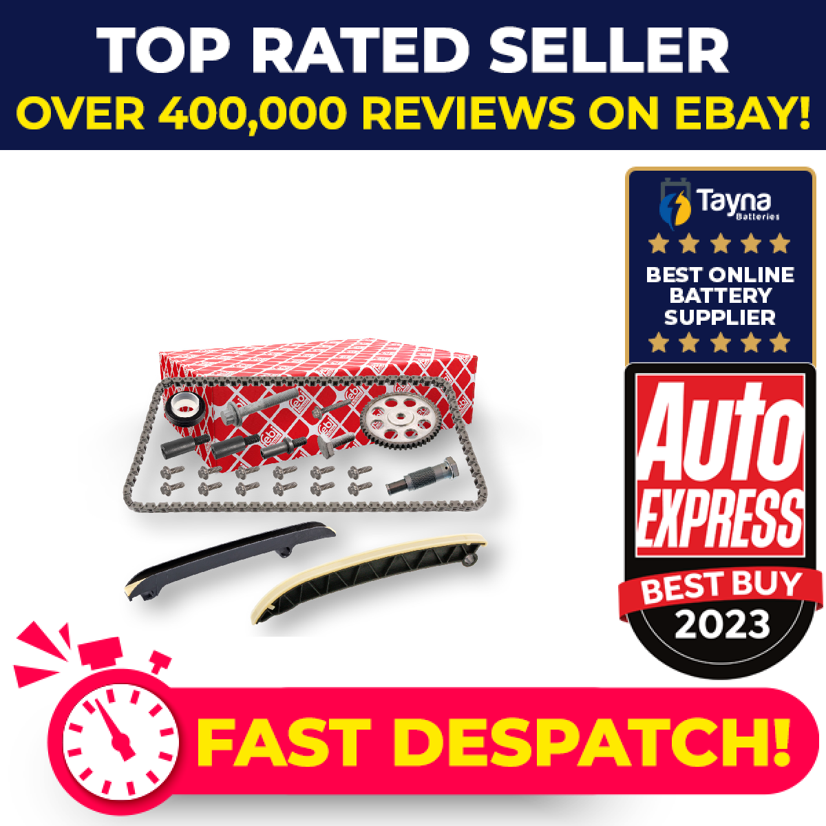 Timing Chain Kit fits SKODA OCTAVIA Mk2 1.2 10 to 11 CBZB 03F109158B Febi New