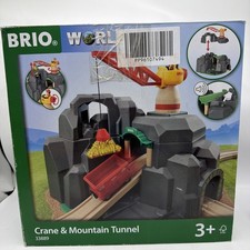 BRIO - Crane and Mountain Tunnel (33889) Wooden Train BRAND NEW BUT OPEN BOX