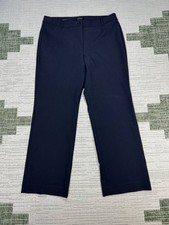 Talbots Heritage Dress Pants Womens 14 Blue Stretch High Rise Straight Leg New
