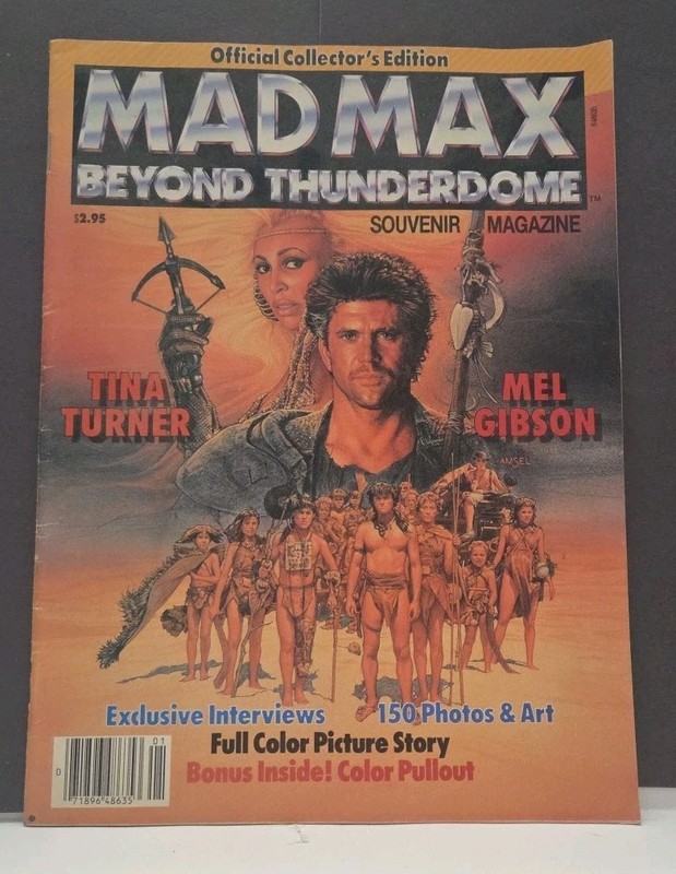 VTG 1985 Mad Max: Beyond Thunderdome Souvenir Magazine Mel Gibson Tina Turner