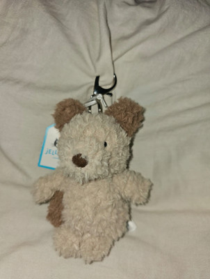 Cute Jellycat Little Pup Dog Plush Bag Charm Keychain Soft Gift With Dust Bag