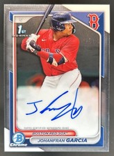 2024 Bowman Johanfran Garcia Chrome Auto Autograph 1st Prospect #CPA-JG Red Sox
