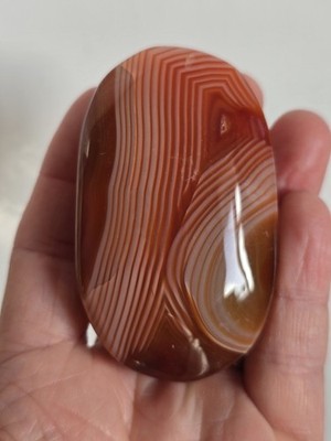 80g Karneol gebändert Kristall Palme Stein Edelstein Heilung Chakra 