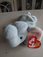 Ty Beanie Babies Peanut The Elephant - Light Blue