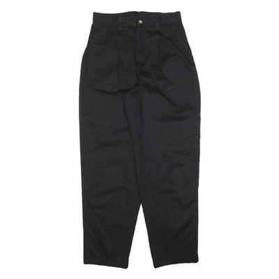 BASIC EDITIONS Damen Baumwollmischung Schwarz Regular Fit Straight Hose W28 L30