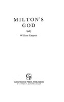 William Empson | Milton's God | Buch | Englisch (1979) | Gebunden | Praeger