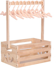 Wooden Baby Shower Crate Closet Baby Storage Nursery Crate Hamper Handle Basket