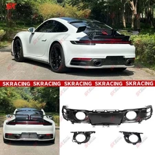 Dry Forged Carbon/ Dry Carbon Rear Bumper Lip Fits Porsche 911 992 Carrera 20-24