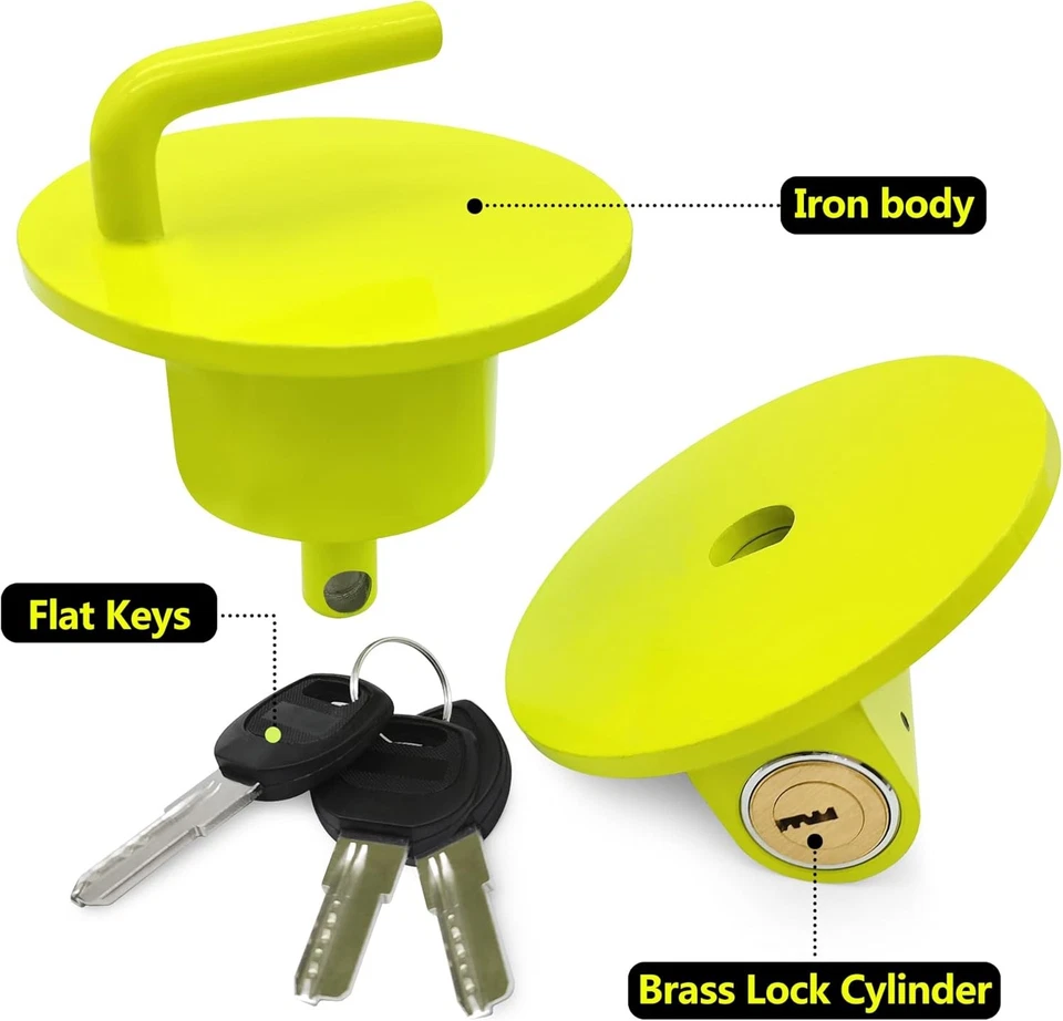 Cerradura de anillo de remolque Lunette, bloqueo de enganche de pinzo, bloqueo de ojo de remolque para almuerzo de 2-1/2 a 3 pulgadas Foto 3 de 4