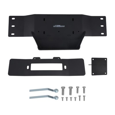 Black For 2009-2014 Ford F-150 Steel Hidden Winch Mount Plate Bracket Heavy Duty