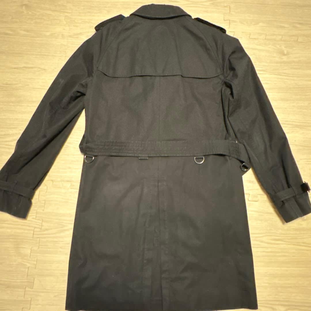 Burberry black trench coat size 50 Vintage Extremely rare Men's From Japan thumbnail 21