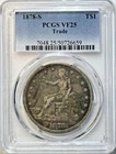 1878-S US TRADE DOLLAR $1 – PCGS VF25 – BEAUTIFUL UNIQUE NATURAL TONING!