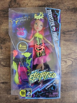 2016 Monster High CLAWDEEN WOLF Electrified Doll Mattel Retired DVH70 