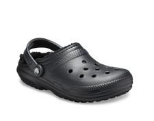 New Crocs Classic Lined Clogs Slip On Women's Black/Black - Regular
