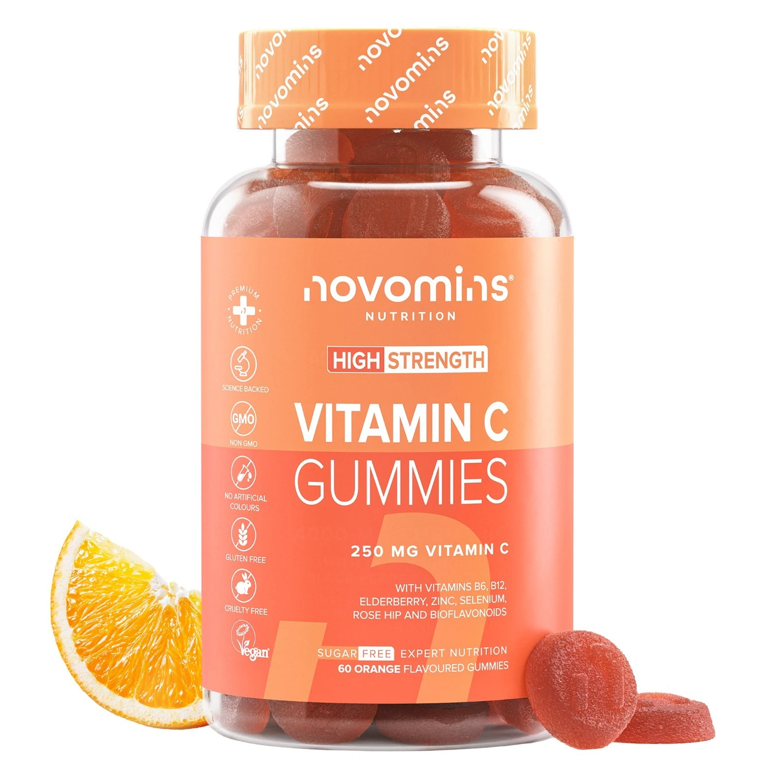 Vitamin C Gummies | High Strength | Sugar Free | Vegan | Immunity Support