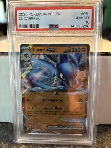 Pokemon Lucario EX 051/131 Holo Prismatic Evolutions Promo GEM PSA 10