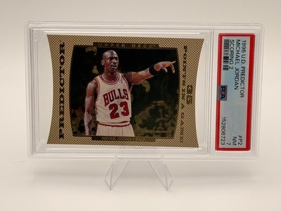UPPER DECK 1996 PREDICTOR - SCORING 2 - MICHAEL JORDAN 35 POINTS IN A GAME PSA 7