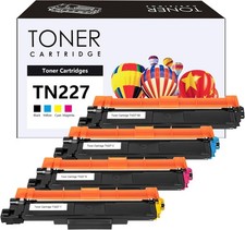 VE-aufis TN229XL Toner 4 Pack for Brother HL-L3280CDW MFC-L3780CDW BKCMY