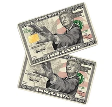 2PCS President Donald Trump US Flag Dollar Credit Debit Card Skin Sticker Cover
