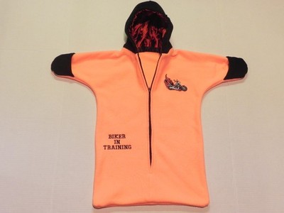 Biker in Training 0-6 Mo Fleece Baby Bunting, Baby Coat, Baby Outerwear