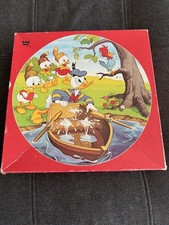 Disney Huey Dewey Louie Round Puzzle Vintage Donald Duck Complete Whitman
