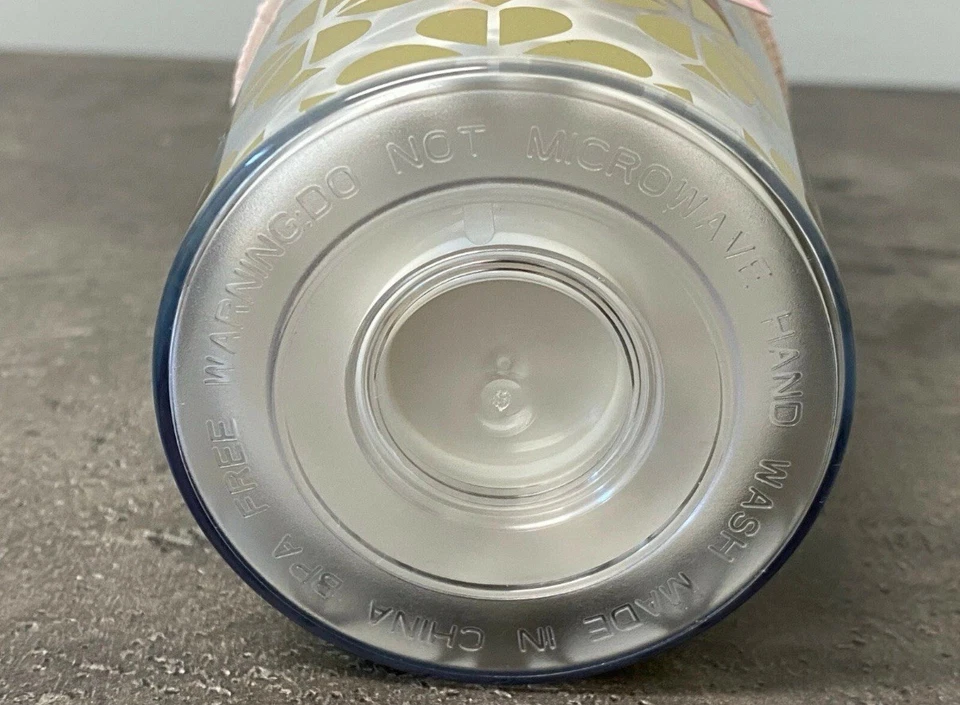 NUEVO Kate Spade 20oz Aislado Pala Flor Vaso Viaje Para Llevar Taza Pajita Foto 4 de 4