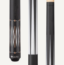 Lucasi Hybrid Matte Charcoal/Imitation Bone & Rose Gold Inlays Cue 11.75mm Shaft