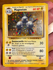 Pokémon TCG Set Base Magneton 9/102 Holo Raro, Tedesco, 60 KP (1999, Unlimited)